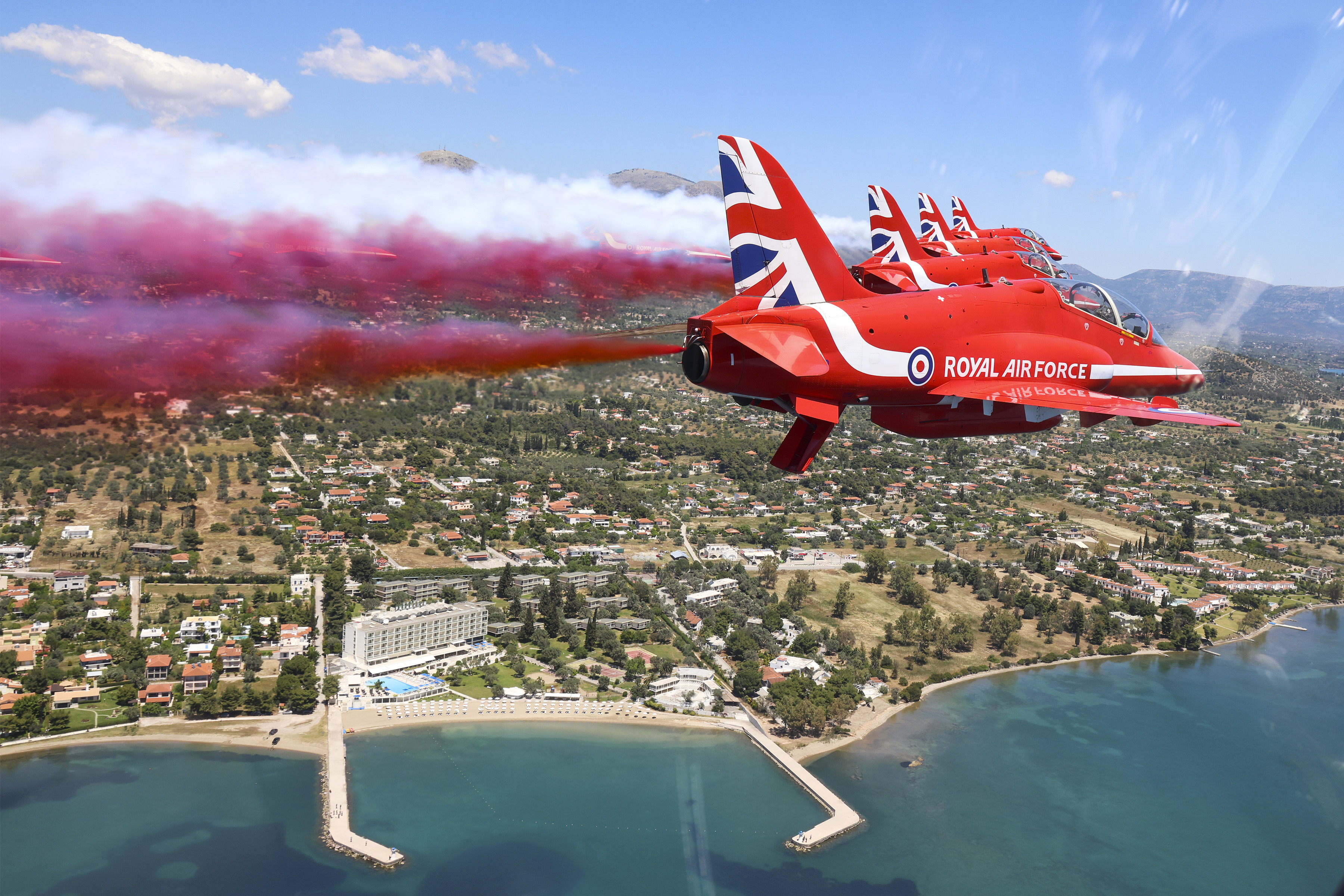 The Red Arrows complete pre-season training in Greece ahead of a busy 2022 season. Image by AS1 Abigail Drewett.